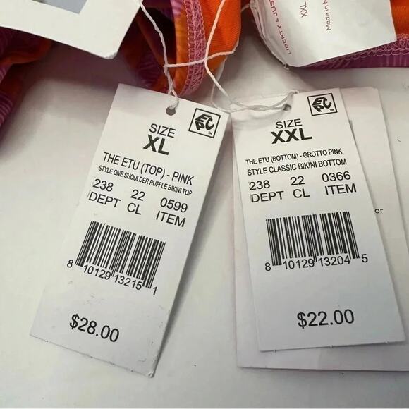Liberty & Justice The Etu Bikini Ruffle top & bottom top is XL bottom XXL - Picture 7 of 7